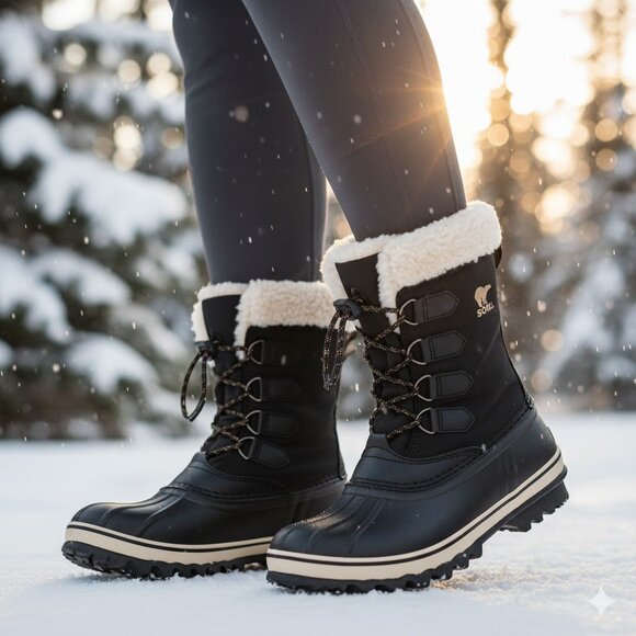 SOREL Waterproof Boots! ✨ Rain/Snow Insulated Boots - size 5 - Picture 1 of 8